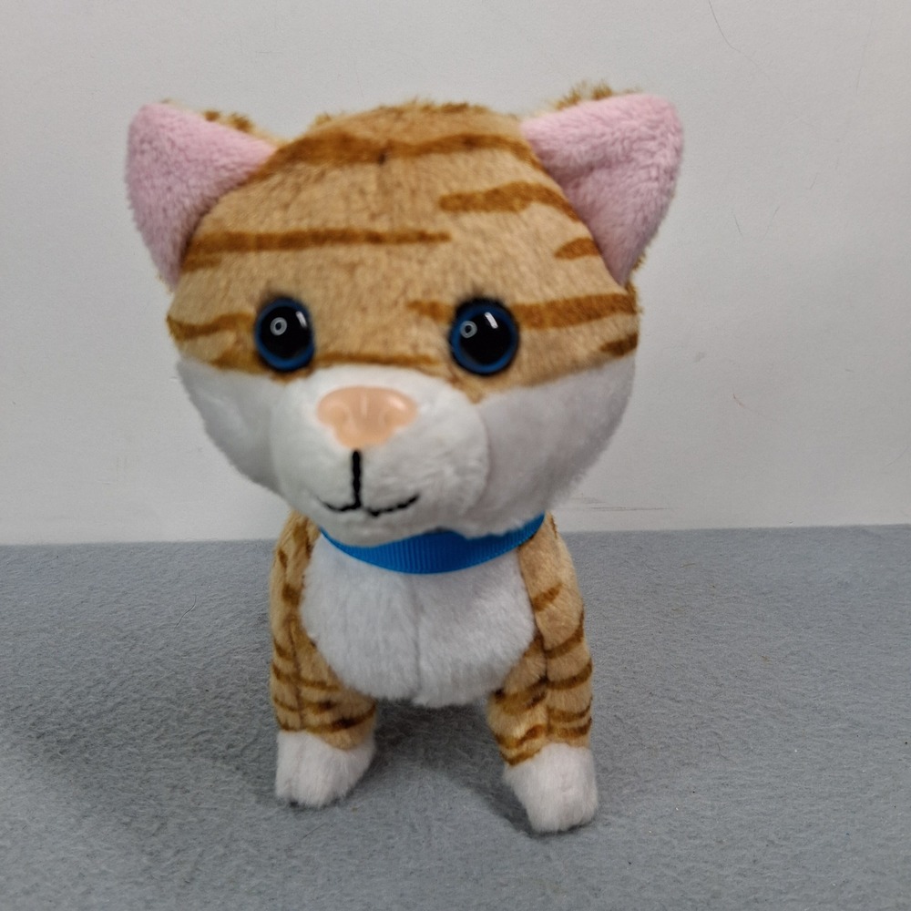 Kid Connection Electronic Walking Meowing Orange Tabby Cat Small  Animal 7 inch